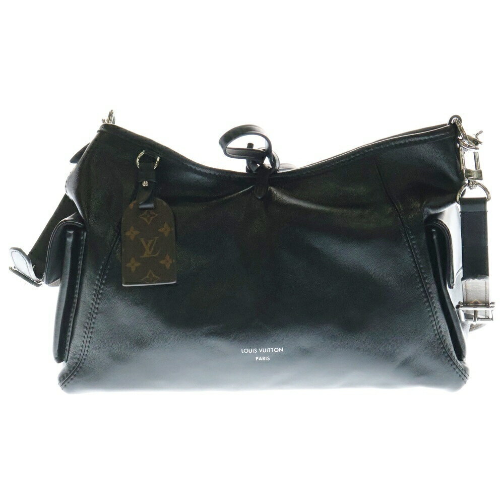 Louis Vuitton Monogram Leather Carryall Cargo Vibe Black Hobo Shoulder Bag